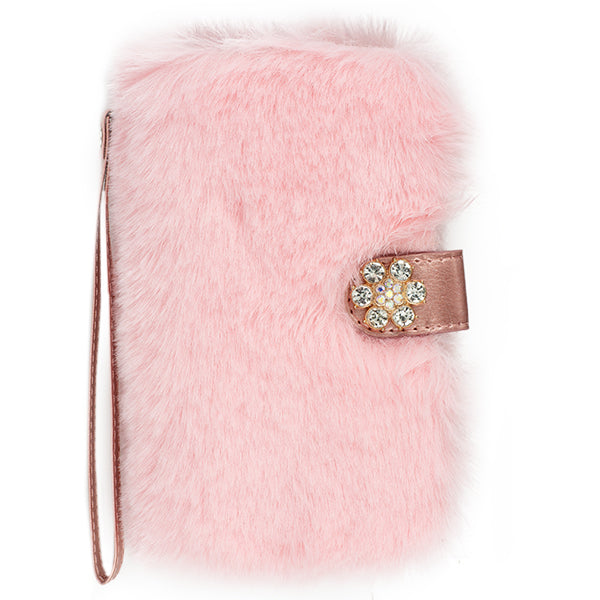 Fur Wallet Detachable Light Pink Iphone 12 Mini
