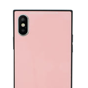 Square Hard Box Light Pink Case Iphone 10