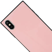 Square Hard Box Light Pink Case Iphone 10