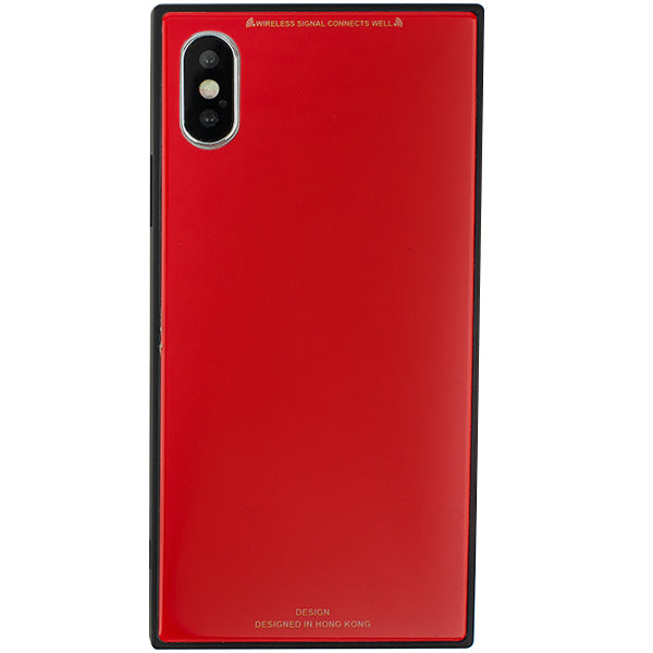 Square Hard Box Red Case Iphone XS MAX