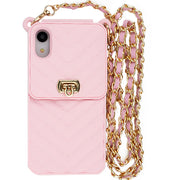 Crossbody Silicone Pouch Pink Iphone XR