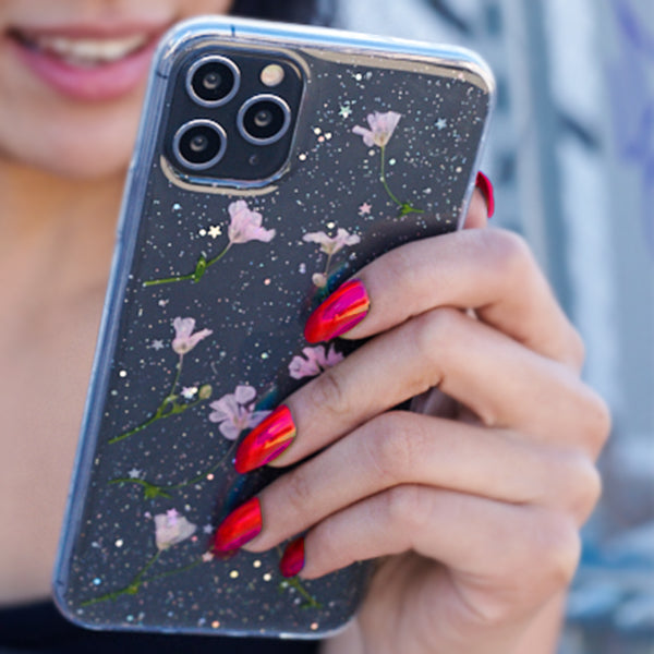 Real Flowers Pink Leaves Case Iphone 7/8 Plus