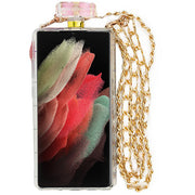 Handmade Bling Pink Flower  Bottle Case Samsung S21 Ultra