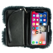 Fur Grey Wallet Iphone XS MAX - icolorcase.com