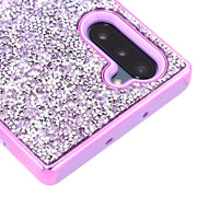 Hybrid Bling Purple Case Samsung Note 10 - icolorcase.com