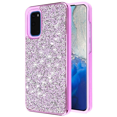 Hybrid Bling Purple Samsung S20 - icolorcase.com