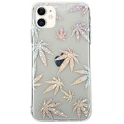 Weed Leaf Silver Case Iphone 12 Mini