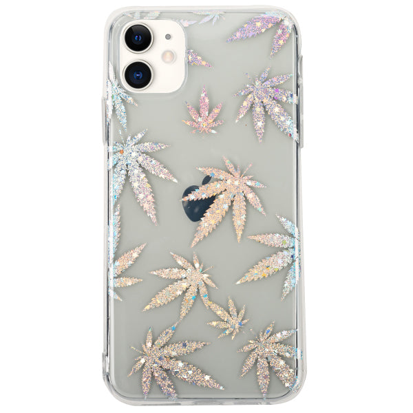 Weed Leaf Silver Case Iphone 12 Mini