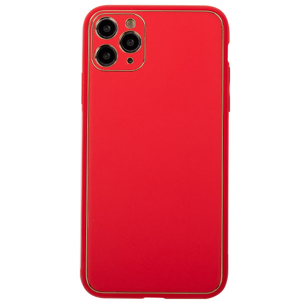 Leather Style Red Gold Case Iphone 11 Pro
