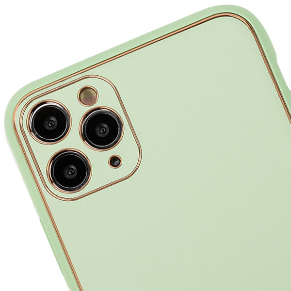 Leather Style Mint Green Gold Case IPhone 13 Pro Max