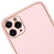 Leather Style Light Pink Gold Case IPhone 12/12 Pro