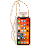 Handmade Bling Pink Flower Bottle Case Iphone 12/12 Pro