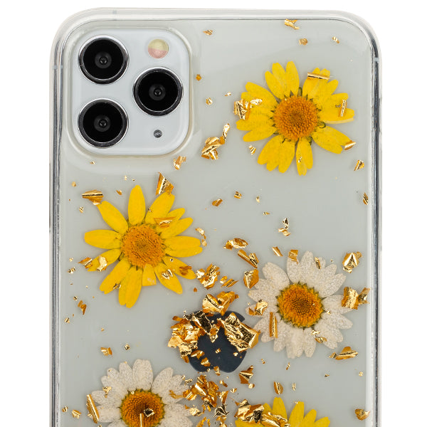 Real Flowers Yellow Flake Case Iphone 11 Pro