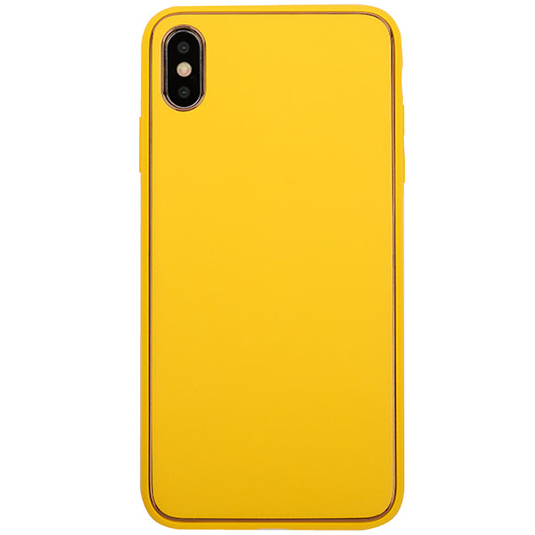Leather Style Yellow Gold Case Iphone XS Max