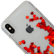 Red Hearts Liquid Iphone 10/X/XS