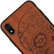 Skull Real Wood Case Iphone XR