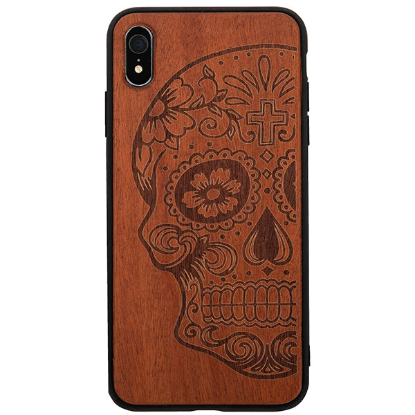 Skull Real Wood Case Iphone XR