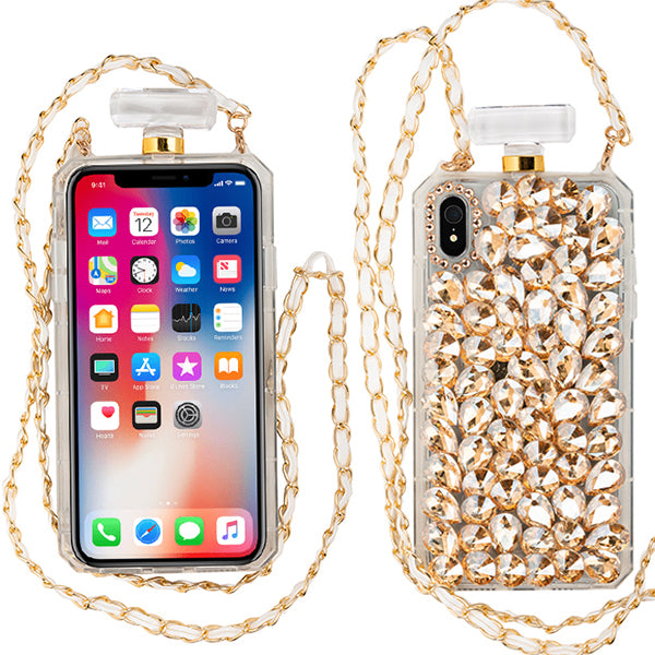 Handmade Bling Gold Bottle Case Iphone XR