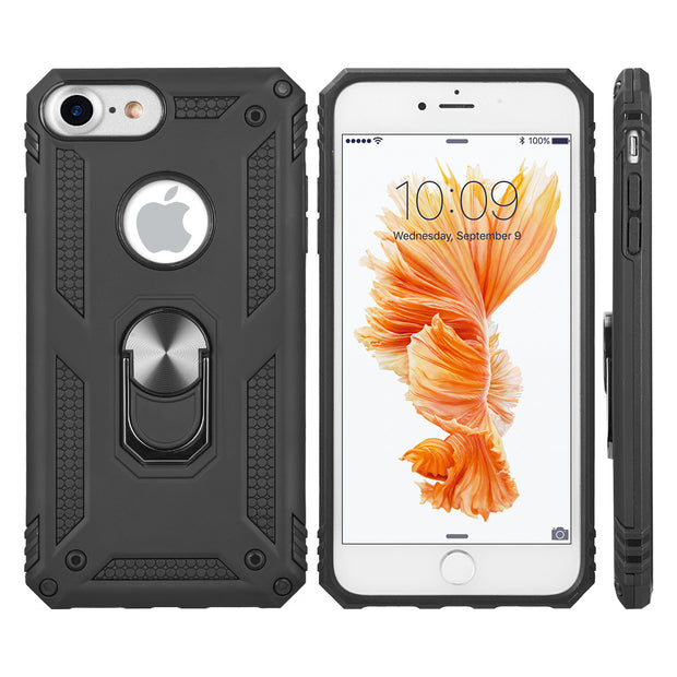 Hybrid Ring Black Case Iphone SE 2020 - icolorcase.com