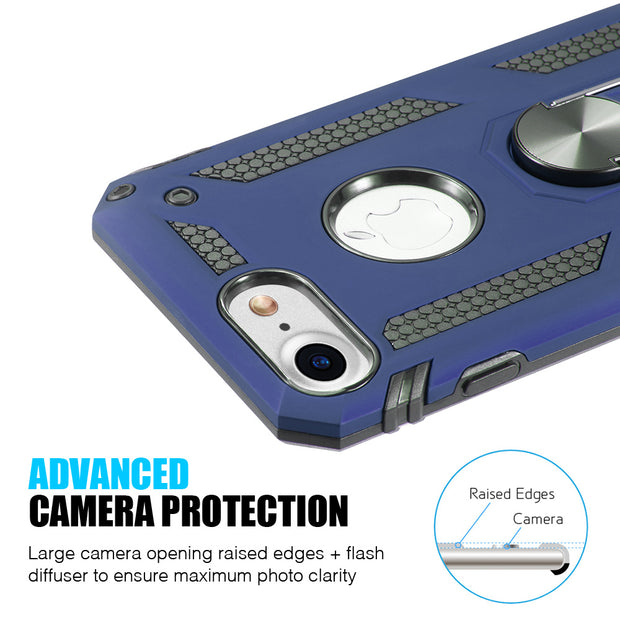 Hybrid Ring Blue Case Iphone SE 2020 - icolorcase.com