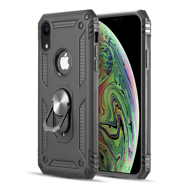 Hybrid Ring Case Black Iphone XR - icolorcase.com