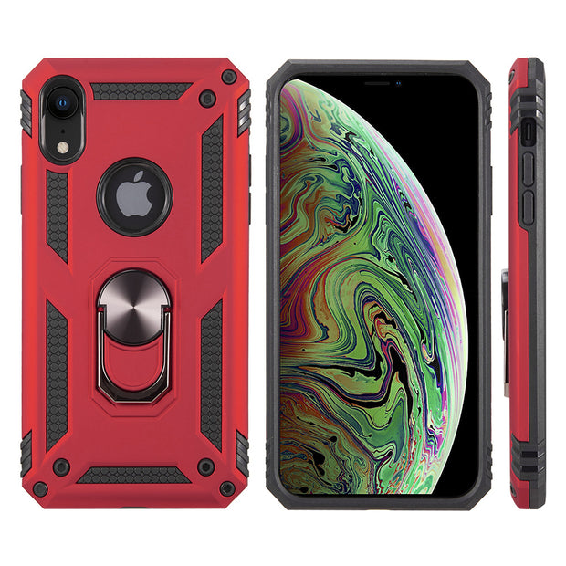 Hybrid Ring Case Red Iphone XR - icolorcase.com