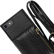 Crossbody Card Holder Black Case Iphone 7/8 SE 2020