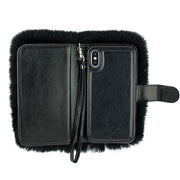 Fur Black Detachable Wallet Iphone 10/X/XS - icolorcase.com