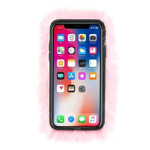 Fur Case Light Pink Iphone 10/X/XS - icolorcase.com