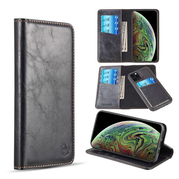Detachable Wallet Black Iphone 11 Pro Max - icolorcase.com