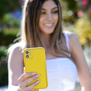 Leather Style Yellow Gold Case IPhone 14 Pro